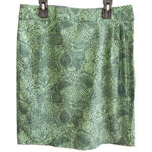 RipSkirt Hawaii Skirt Sz S Green Tropical Floral 19.5 In Length 2 Wrap Vacation